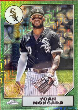 2022 Topps - 1987 Topps Baseball 35th Anniversary Chrome Silver Pack Green (Series One) #T87C-30 Yoan Moncada Front