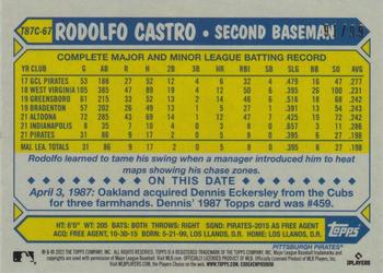 2022 Topps - 1987 Topps Baseball 35th Anniversary Chrome Silver Pack Green (Series One) #T87C-67 Rodolfo Castro Back