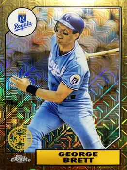2022 Topps - 1987 Topps Baseball 35th Anniversary Chrome Silver Pack Gold (Series One) #T87C-5 George Brett Front