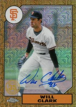 2022 Topps - 1987 Topps Baseball 35th Anniversary Chrome Silver Pack Autographs Orange (Series One) #T87C-91 Will Clark Front