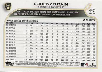 2022 Topps - Gold Foil #442 Lorenzo Cain Back