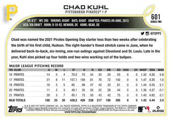 2022 Topps - Gold Foil #601 Chad Kuhl Back