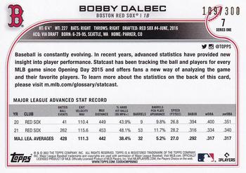 2022 Topps - Advanced Stat #7 Bobby Dalbec Back