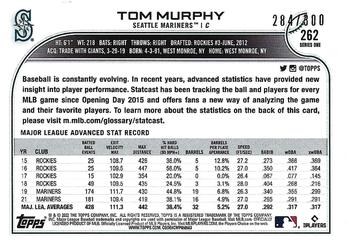 2022 Topps - Advanced Stat #262 Tom Murphy Back