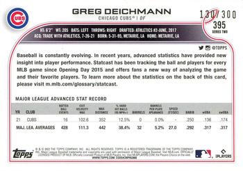 2022 Topps - Advanced Stat #395 Greg Deichmann Back