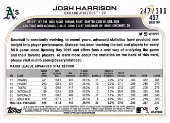 2022 Topps - Advanced Stat #457 Josh Harrison Back