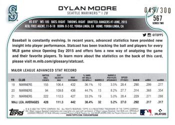 2022 Topps - Advanced Stat #567 Dylan Moore Back