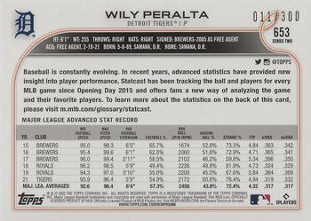 2022 Topps - Advanced Stat #653 Wily Peralta Back