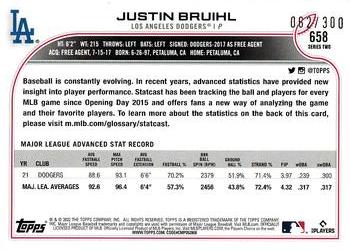 2022 Topps - Advanced Stat #658 Justin Bruihl Back