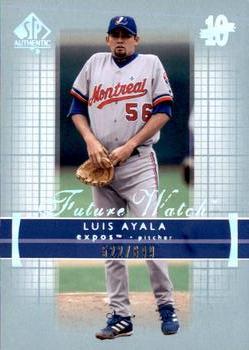 2003 Upper Deck Finite - 2003 SP Authentic Rookie Update #222 Luis Ayala Front