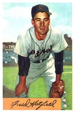 1954 Bowman #119 Fred Hatfield Front