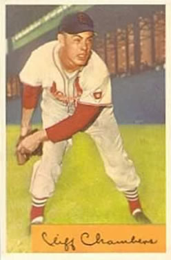 1954 Bowman #126 Cliff Chambers Front