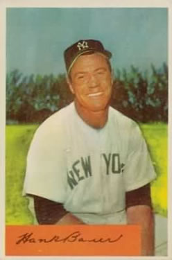1954 Bowman #129 Hank Bauer Front