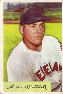 1954 Bowman #148 Dale Mitchell Front