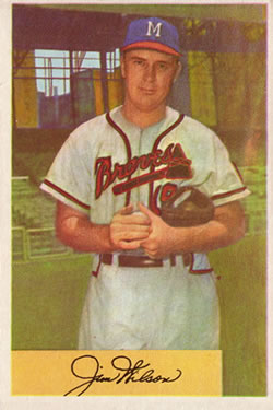1954 Bowman #16 Jim Wilson Front