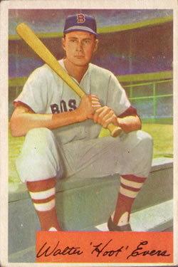 1954 Bowman #18 Hoot Evers Front