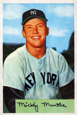 1954 Bowman #65 Mickey Mantle Front