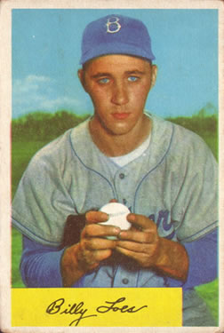 1954 Bowman #42 Billy Loes Front