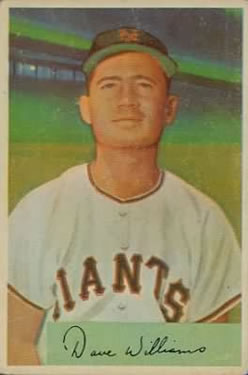 1954 Bowman #9 Davey Williams Front