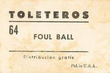 1948-49 Toleteros #NNO Cefo Conde Back