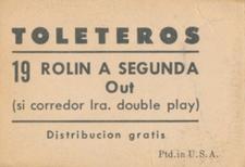 1948-49 Toleteros #NNO Humberto Marti Back