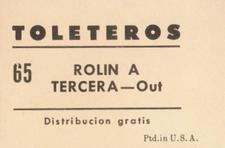 1948-49 Toleteros #NNO Herbert Souell Back