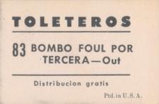 1948-49 Toleteros #NNO Earl Taborn Back