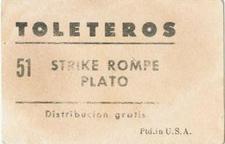 1948-49 Toleteros #NNO Tetelo  Vargas Back