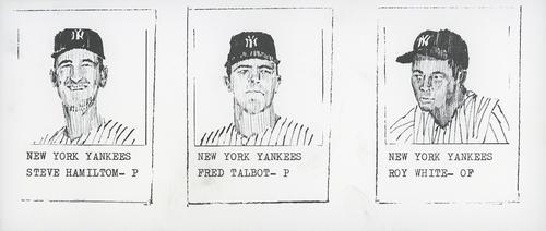 1969 Malanga New York Yankees - Uncut Panels #NNO Steve Hamilton / Fred Talbot / Roy White Front