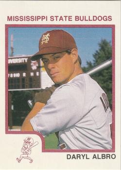 1991 Mississippi State Bulldogs #NNO Daryl Albro Front