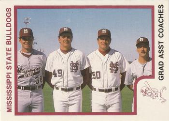 1991 Mississippi State Bulldogs #NNO Graduate Assistant Coaches Front