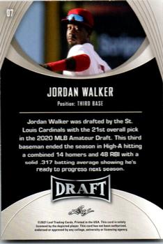 2021 Leaf Draft #07 Jordan Walker Back
