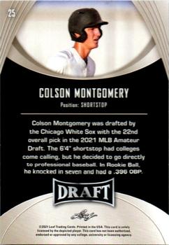 2021 Leaf Draft #25 Colson Montgomery Back