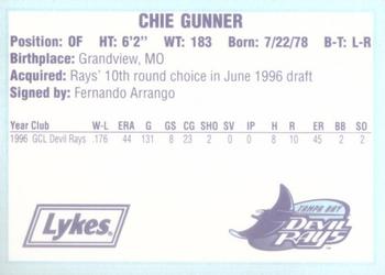 1996 Tampa Bay Devil Rays A Team is Born #NNO Chie Gunner Back