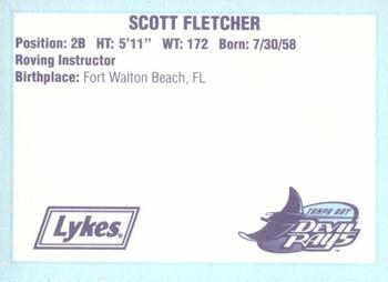 1996 Tampa Bay Devil Rays A Team is Born #NNO Scott Fletcher Back