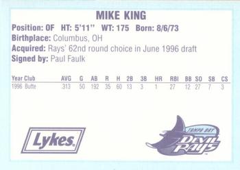 1996 Tampa Bay Devil Rays A Team is Born #NNO Mike King Back