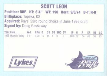 1996 Tampa Bay Devil Rays A Team is Born #NNO Scott Leon Back