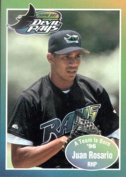1996 Tampa Bay Devil Rays A Team is Born #NNO Juan Rosario Front