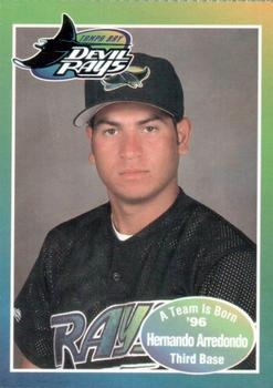 1996 Tampa Bay Devil Rays A Team is Born #NNO Hernando Arredondo Front