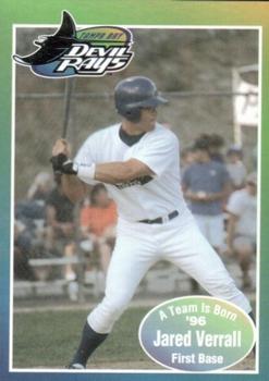 1996 Tampa Bay Devil Rays A Team is Born #NNO Jared Verrall Front