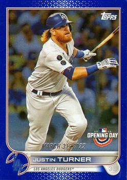 2022 Topps Opening Day - Blue Foil #22 Justin Turner Front