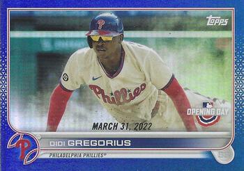 2022 Topps Opening Day - Blue Foil #46 Didi Gregorius Front