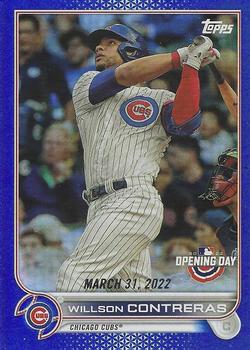 2022 Topps Opening Day - Blue Foil #55 Willson Contreras Front