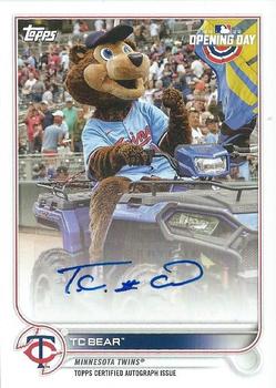 2022 Topps Opening Day - Mascot Autographs #MA-TB TC Bear Front