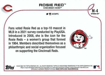 2022 Topps Opening Day - Mascots #M-4 Rosie Red Back