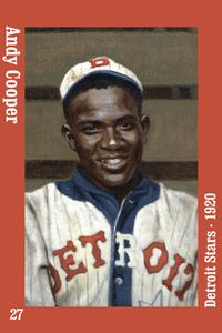 2019 Negro Leagues History Magnets #27 Andy Cooper Front