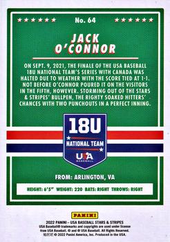 2022 Panini USA Baseball Stars & Stripes #64 Jack O'Connor Back