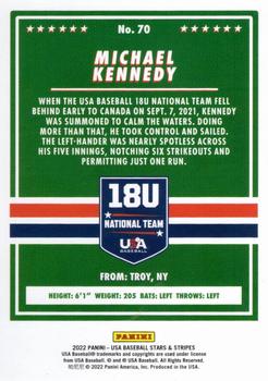 2022 Panini USA Baseball Stars & Stripes #70 Michael Kennedy Back