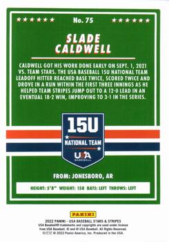 2022 Panini USA Baseball Stars & Stripes #75 Slade Caldwell Back
