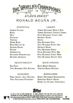 2022 Topps Allen & Ginter #14 Ronald Acuña Jr. Back